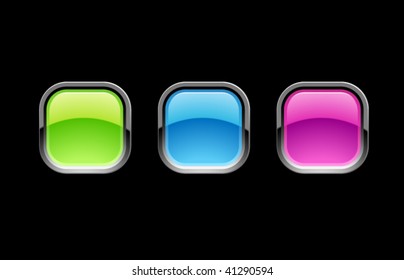 vector shiny buttons