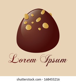 A Vector Shiny Chocolate Bonbon Icon Isolated