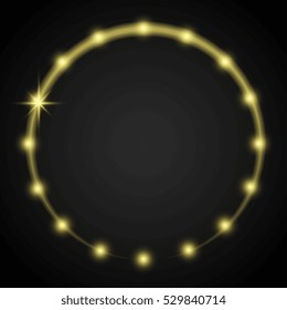 Vector shiny decoration frame, lighting effect