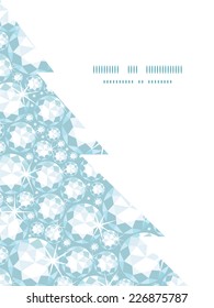Vector shiny diamonds Christmas tree silhouette pattern frame card template