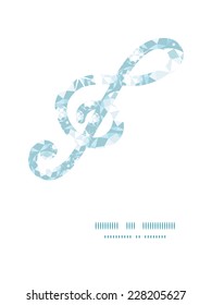 Vector shiny diamonds g_clef musical silhouette pattern frame