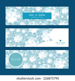 Vector shiny diamonds horizontal banners set pattern background