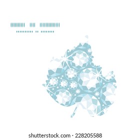 Vector shiny diamonds leaf silhouette pattern frame