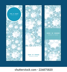 Vector shiny diamonds vertical banners set pattern background