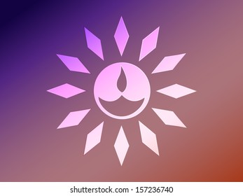 fondo diya de estilo diwali brillante vectorial