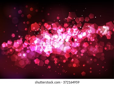 Vector shiny element bokeh Valentine's day background eps10