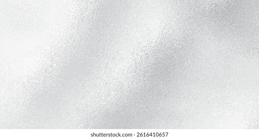 Vector shiny foil or silver metallic pattern. Texture of transparent, matte white and grey frosted glass, blur effect
