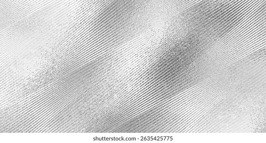Vector shiny foil or silver metallic pattern. Texture of transparent, matte white and grey frosted glass, blur effect