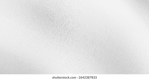 Folha brilhante do vetor ou padrão metálico prata. Textura de vidro fosco transparente, branco fosco e cinza, efeito de desfoque