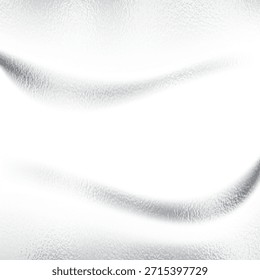 Folha brilhante do vetor ou padrão metálico prata. Textura de vidro fosco transparente, branco fosco e cinza, efeito de desfoque