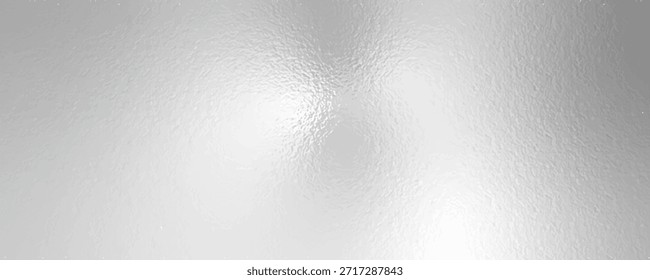 Folha brilhante do vetor ou padrão metálico prata. Textura de vidro fosco transparente, branco fosco e cinza, efeito de desfoque

