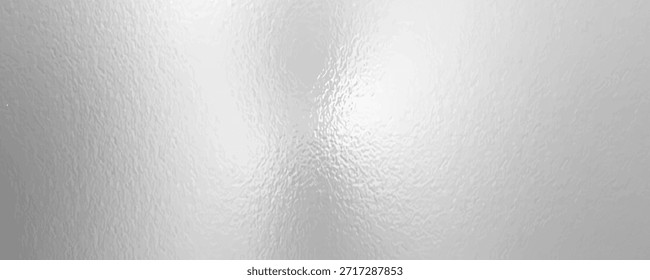 Folha brilhante do vetor ou padrão metálico prata. Textura de vidro fosco transparente, branco fosco e cinza, efeito de desfoque

