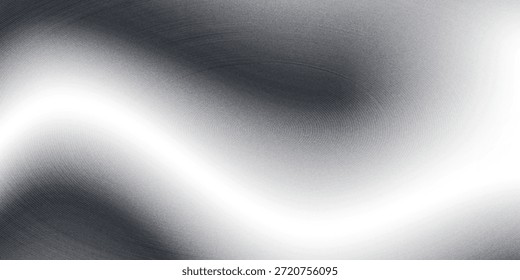 Folha brilhante do vetor ou padrão metálico prata. Textura de vidro fosco transparente, branco fosco e cinza, efeito de desfoque