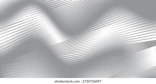 Folha brilhante do vetor ou padrão metálico prata. Textura de vidro fosco transparente, branco fosco e cinza, efeito de desfoque