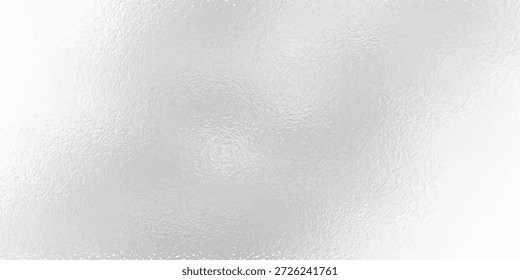 Vector shiny foil or silver metallic pattern. Texture of transparent, matte white and grey frosted glass, blur effect
