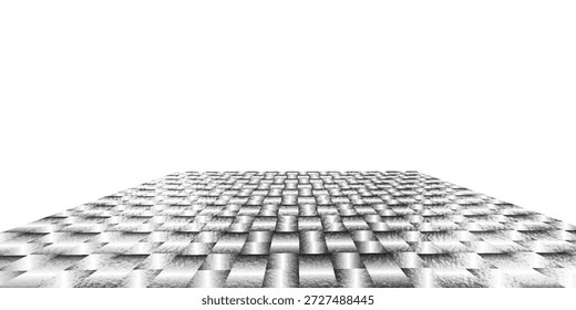 Folha brilhante do vetor ou padrão metálico prata. Textura de vidro fosco transparente, branco fosco e cinza, efeito de desfoque