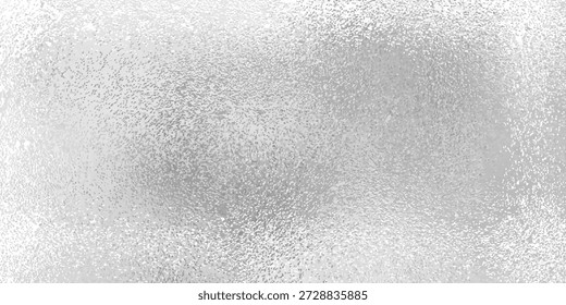 Vektorglänzende Folie oder silbernes Metallmuster. Textur aus transparentem, mattem, weißem und grauem mattiertem Glas, unscharfer Effekt. EPS10	