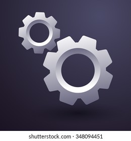 Vector of Shiny Gears : Vector Illustration