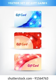 vector shiny gift cards design 04