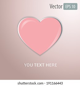 Vector shiny glass heart