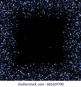 Vector shiny glitter modern background. Luxury starry night design. Golden confetti fall made of flickering circles. Good element for posters, banners, advertisements, cards, web, party or disco print