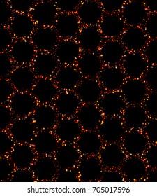 Vector shiny glitter modern background. Luxury starry night design. Golden confetti fall made of flickering circles. Good element for posters, banners, advertisements, cards, web, party or disco print