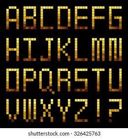 Vector shiny gold letters