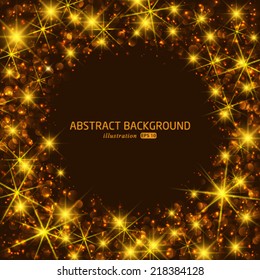 Vector shiny golden lights.