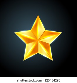 Vector shiny golden star