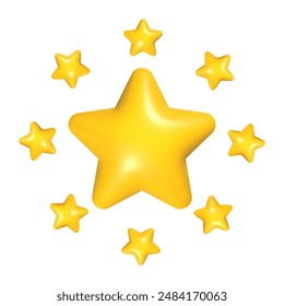 vector shiny golden stars isolated