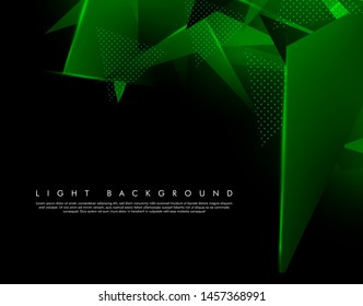 vector of shiny green triangle graphics. 3D vector illustration. Modern geometric backgrounds. match the background of your abstract design. vector esp 10