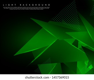 vector of shiny green triangle graphics. 3D vector illustration. Modern geometric backgrounds. match the background of your abstract design. vector esp 10