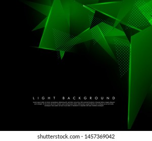 vector of shiny green triangle graphics. 3D vector illustration. Modern geometric backgrounds. match the background of your abstract design. vector esp 10