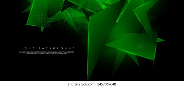 vector of shiny green triangle graphics. 3D vector illustration. Modern geometric backgrounds. match the background of your abstract design. vector esp 10