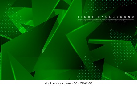 vector of shiny green triangle graphics. 3D vector illustration. Modern geometric backgrounds. match the background of your abstract design. vector esp 10