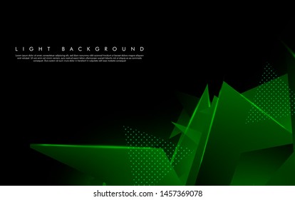 vector of shiny green triangle graphics. 3D vector illustration. Modern geometric backgrounds. match the background of your abstract design. vector esp 10