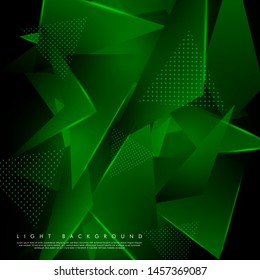 vector of shiny green triangle graphics. 3D vector illustration. Modern geometric backgrounds. match the background of your abstract design. vector esp 10
