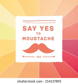 Vector shiny hipster background with blank badge. Fully vector graphics, easy to use or edit.