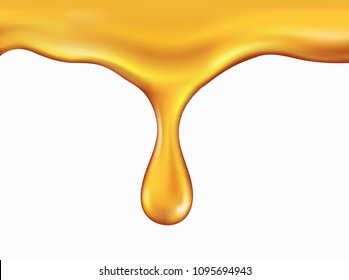 Vector Shiny Honey Drop Isolated On Stock Vector (Royalty Free ...