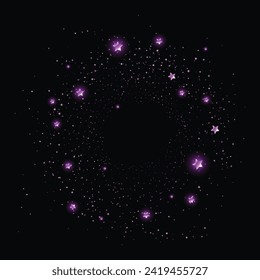 vector shiny light background with purple sparkles.