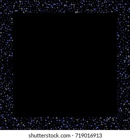 Vector shiny shiny modern background. Luxurious starry night design. Blue shiny confetti from falling stars. Well suited for posters, banners, advertisements, cards, web pages, parties