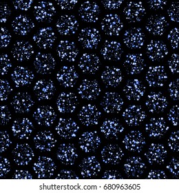 Vector shiny modern background. Luxury starry night design. Golden confetti fall made of flickering circles. Good element for posters, banners, advertisements, cards, web, party disco print