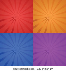 Vector shiny multicolor background collection.