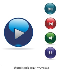 iconos vectoriales de música brillante