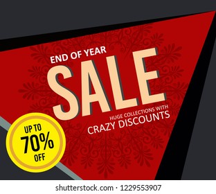 vector shiny new year sale design illustration
