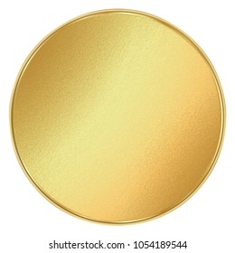 vector shiny round blank template for coins, medals, buttons, gold labels - Shutterstock ID 1054189544
