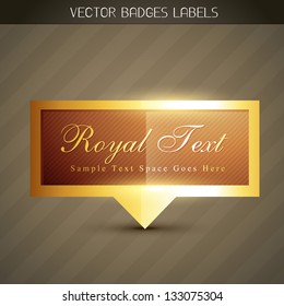 vector shiny royal label design