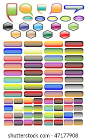 Vector. Shiny set of menu buttons