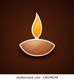 vetor brilhante simples diya design