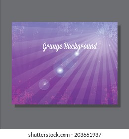 Vector shiny sky background with ray of light and . violet abstract background template for cover or website design. grunge background vector